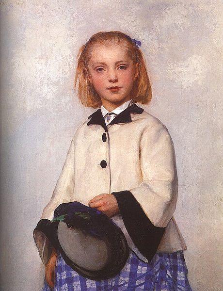 Albert Anker The Artists daughter Loise